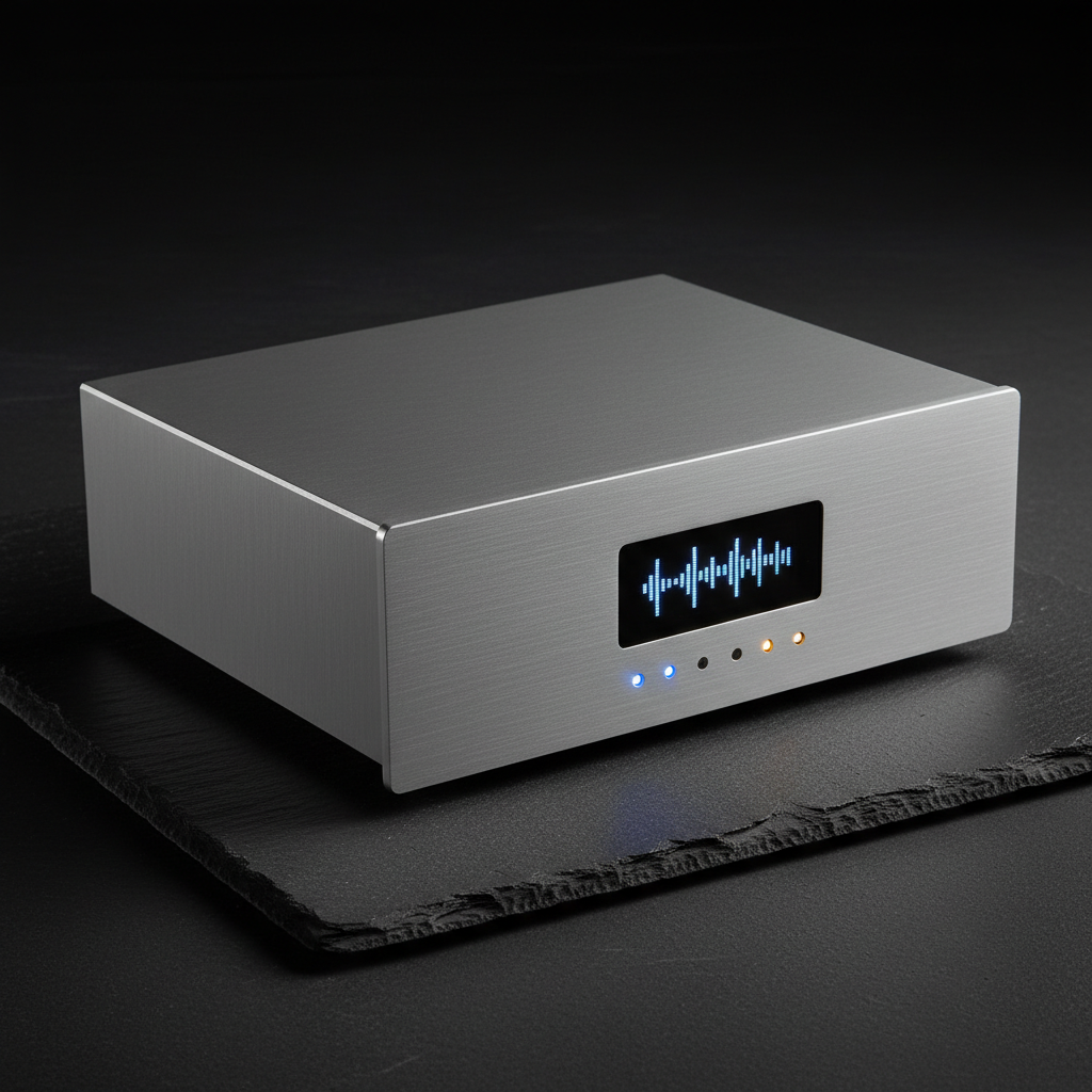 Digital audio converter chassis with status LEDs